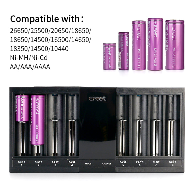Efest Luc V8 Intelligent 8 Bay Rechargeable Battery Charger