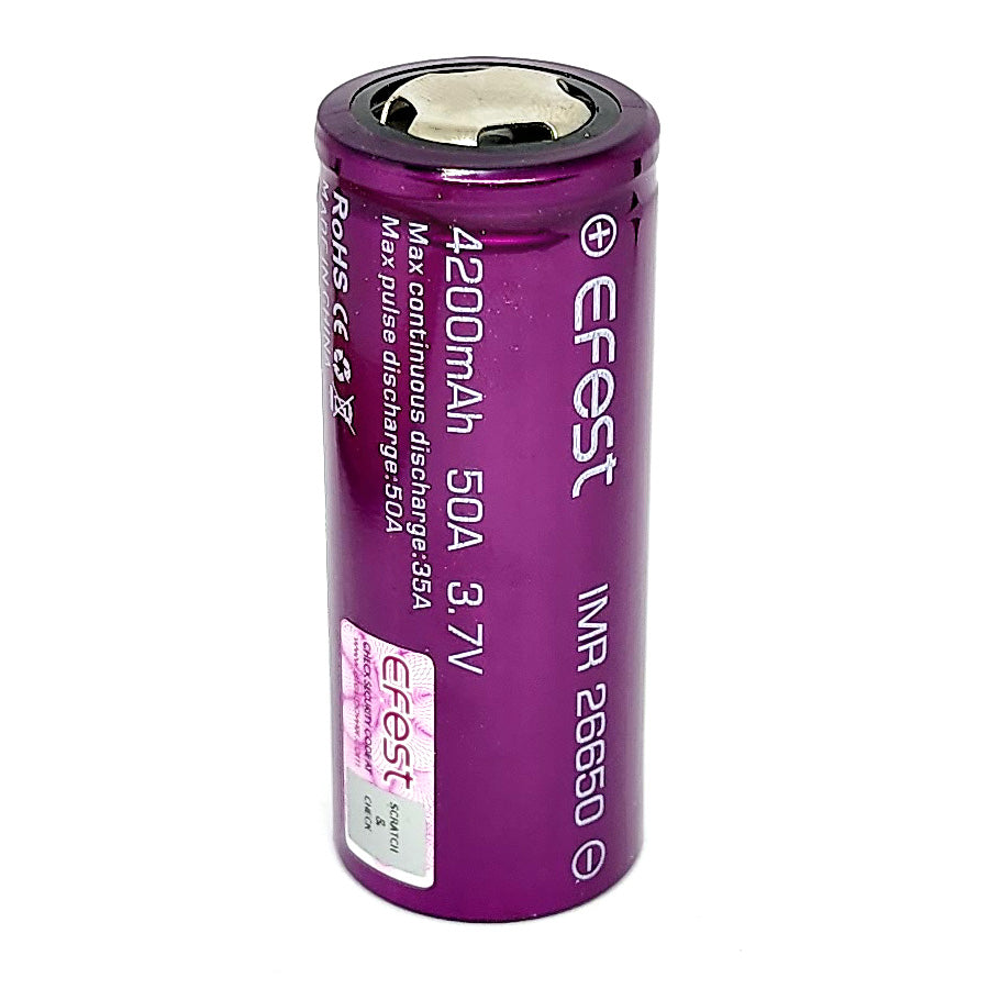 EFEST 26650 35A 4200mAh Flat Top Rechargeable Battery MABD Electronics EFEST 26650 35A 4200mAh Flat Top Rechargeable Battery MABD Electronics