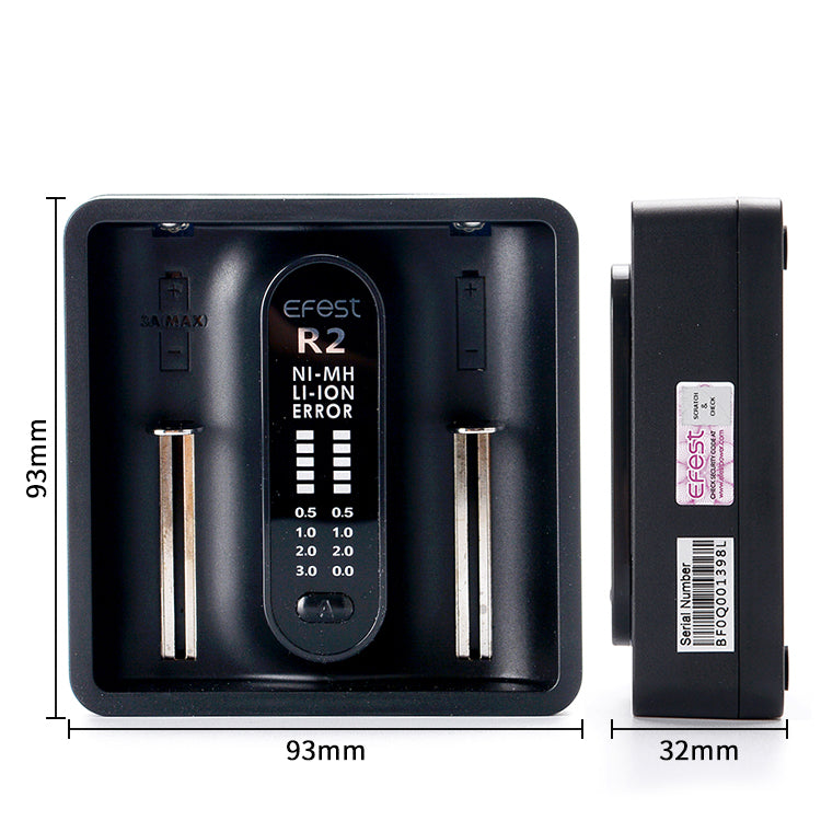 Efest iMate R2 Intelligent QC 2 Bay Rechargeable Battery Charger
