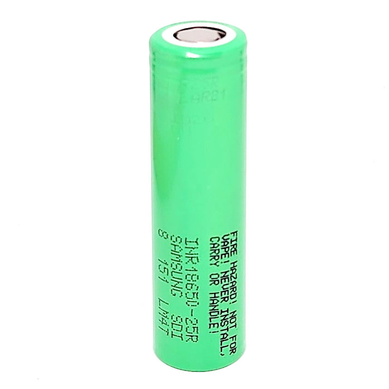 Samsung 18650 25R 20A 2500mAh Flat Top Rechargeable Battery – MABD  Electronics
