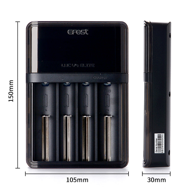 Efest Luc V4 Elite Intelligent 4 Bay Rechargeable Battery Charger