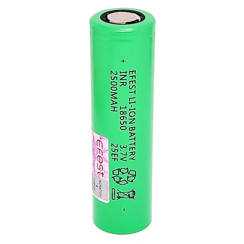 Efest INR 25EF 18650 20A 2500mAh High Drain Flat Top Rechargeable Battery