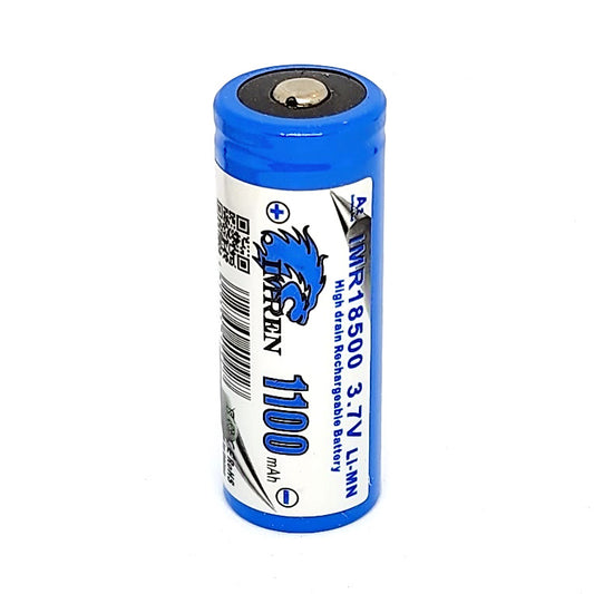 IMREN IMR 18500 10A 1100mAh High Drain Button Top Rechargeable Battery