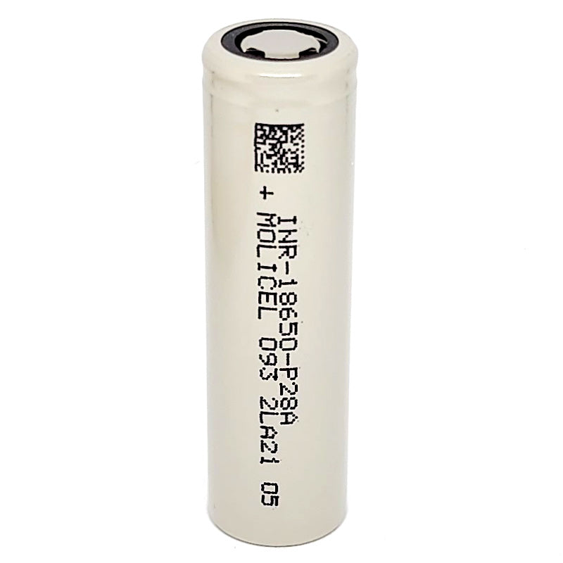 Molicel INR 18650 P28A 35A 2800mAh High Drain Flat Top Rechargeable Battery