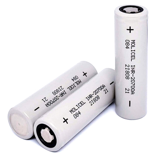 Molicel INR20700A 20700 35A 3000mAh High Drain Flat Top Rechargeable Battery