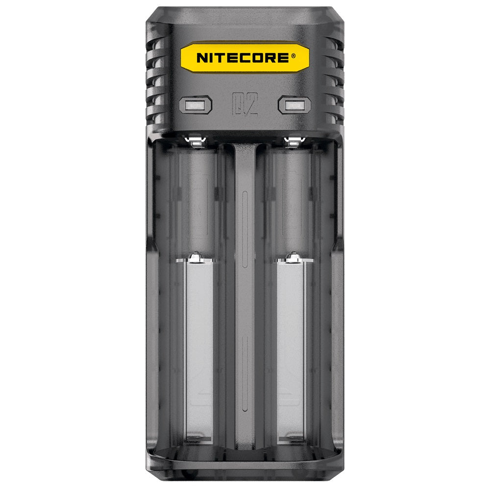 NITECORE Q2 Intellicharger Universal 2-Bay Smart Rechargeable Battery 2A Quick Charger Blackberry Color