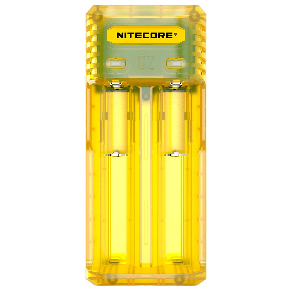 NITECORE Q2 Intellicharger Universal 2-Bay Smart Rechargeable Battery 2A Quick Charger Mango Color