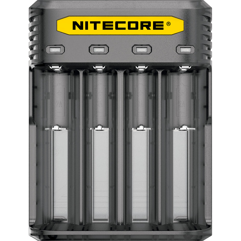 NITECORE Q4 Intellicharger Universal 4-Bay Smart Rechargeable Battery 2A Quick Charger Blackberry Color