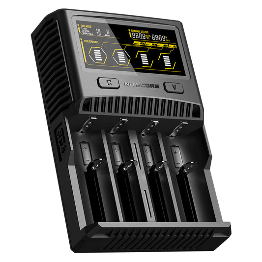 NITECORE SC4 Intellicharger Universal 4-Bay Smart Digital Display Rechargeable Battery Superb Quick Charger