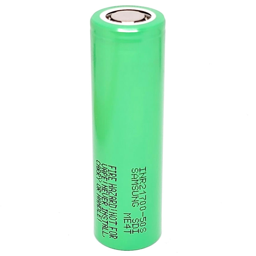 Samsung INR 21700 50S 25A 5000mAh High Drain Flat Top Rechargeable Battery