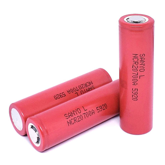 Sanyo NCR20700A 20700 30A 3300mAh High Drain Flat Top Rechargeable Battery