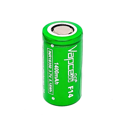 Vapcell F14 INR 18350 3A 1400mAh High Drain Flat Top Rechargeable Battery