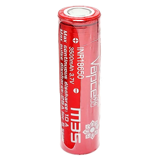 Vapcell M35 INR 18650 10A 3500mAh High Drain Flat Top Rechargeable Battery