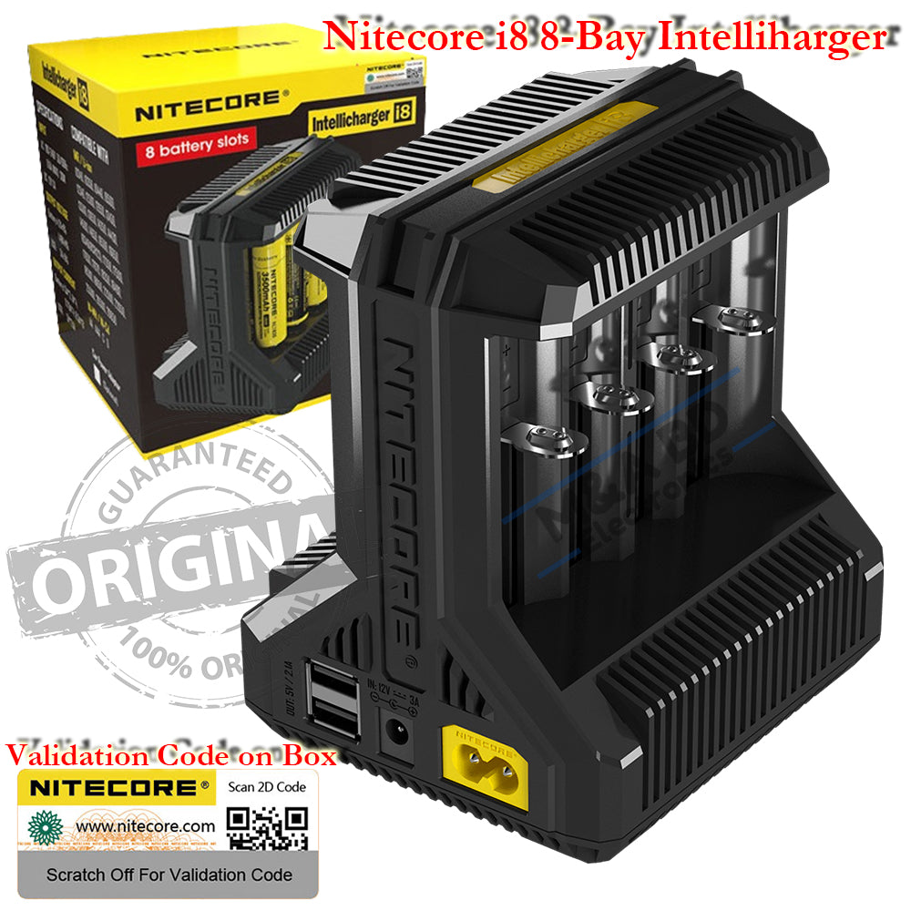 NITECORE i8 Intellicharger 8 Bay Rechargeable Battery Charger